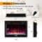 Costway 23 in. 1500W Recessed Electric Fireplace Insert - Black