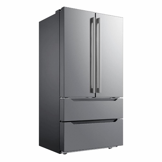 Midea 22.5 Cu. Ft. Counter-Depth 4-Door French Door Refrigerator #MRQ23B4AST