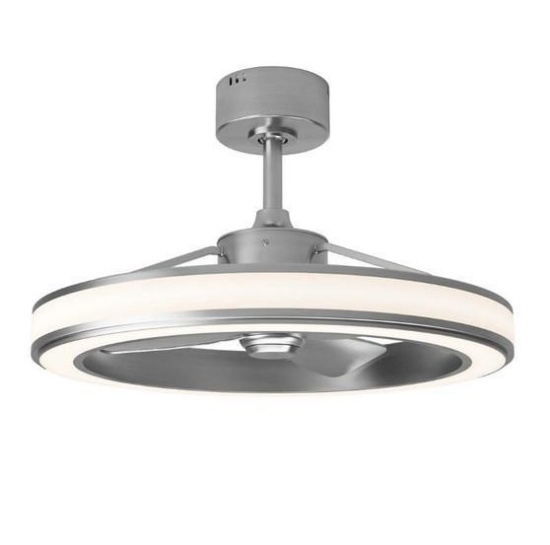 Artika Edwin 25" LED Chandelier Ceiling Fan, Silver