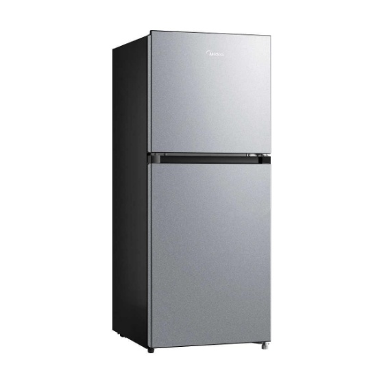 Midea Compact Refrigerator 2-Door 4.5 Cu Ft Black And Silver #MRM45D3ASL