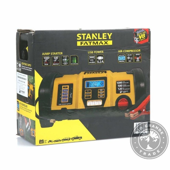 Stanley 1,000 Peak Amp Power Station w/ Air Compressor - PP1DCS