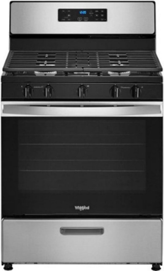 Whirlpool 30" 5-Burner Freestanding Gas Range In Stainless Steel #WFG505M0MS0