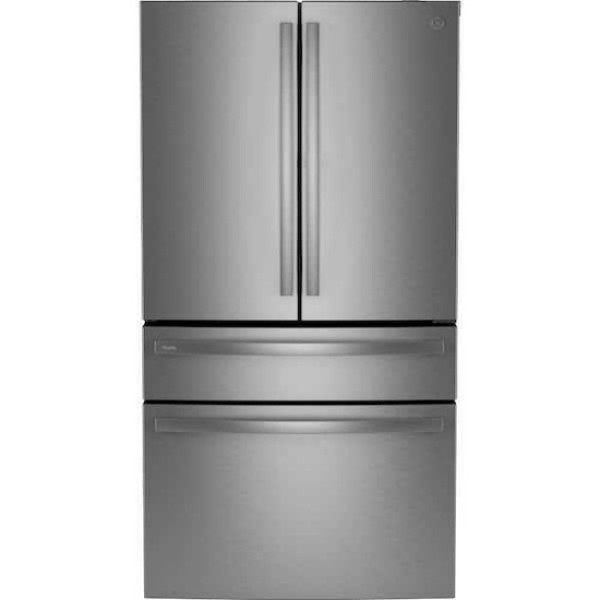 GE 36" 23.2 cu. ft. Counter-Depth Fingerprint Resistant 4-Door French-Door Refrigerator #PJE23BYWBFS