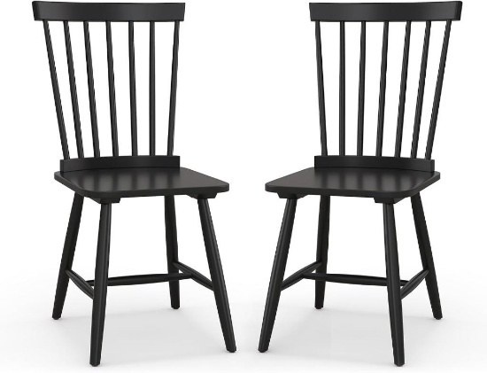 COSTWAY Windsor Dining Chair Set of 2