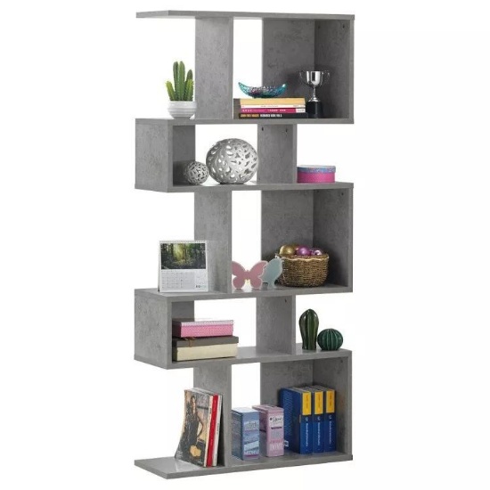 5 Cubes Ladder Shelf/Corner Bookshelf/Display Rack Bookcase - Gray