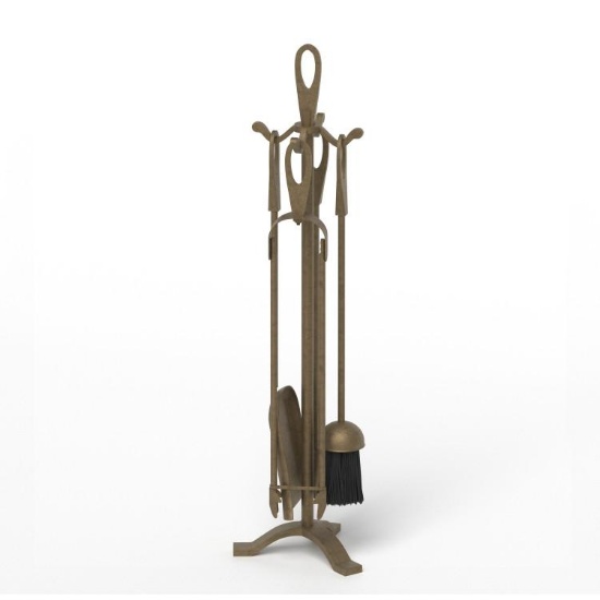 Fireplace Tool Set/Fireplace Accessories with Poker - Copper