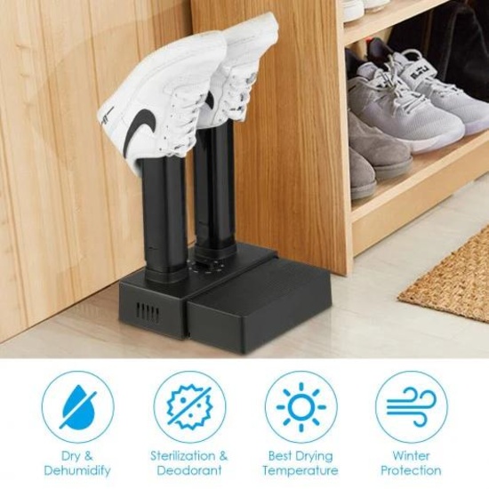 2-Shoe Portable Adjustable Electric Shoe Dryer with Timer