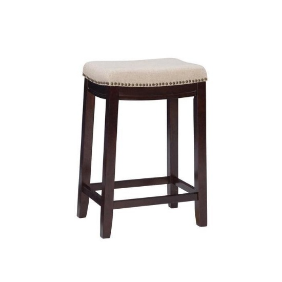Linon Hampton Fabric Top Counter Stool