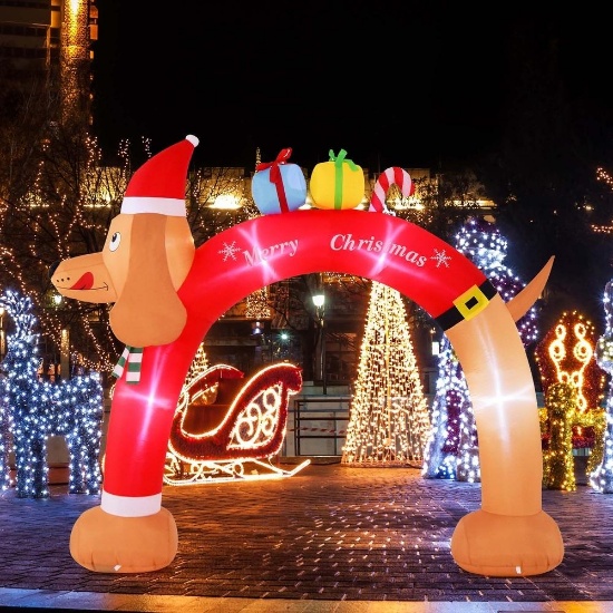 Costway 8FT Inflatable Christmas Yard Decoration