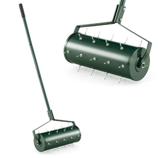 18 inch Manual Lawn Aerator - Green