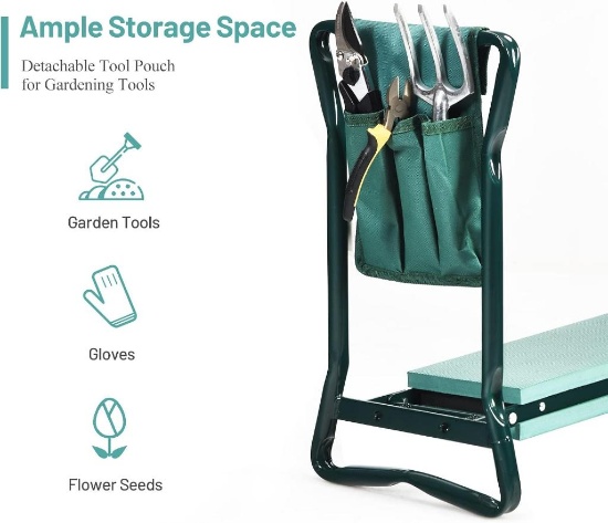 OFFICEJOY 2-in-1 Garden Kneeler and Seat - Green