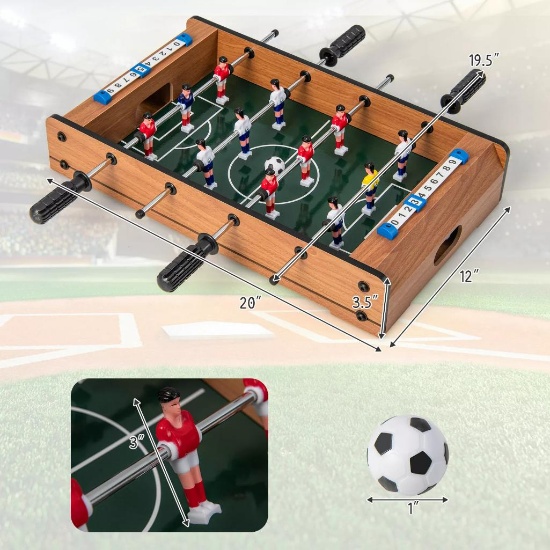 Mini Football Table for 2 Players (Foosball)