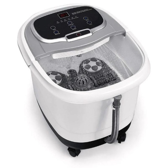 Portable Foot Spa Bath w/ Motorized Massager - Gray