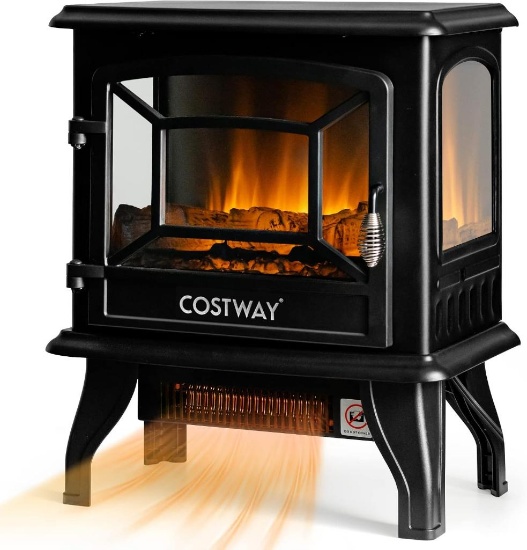 COSTWAY Electric Fireplace Stove, 1400W
