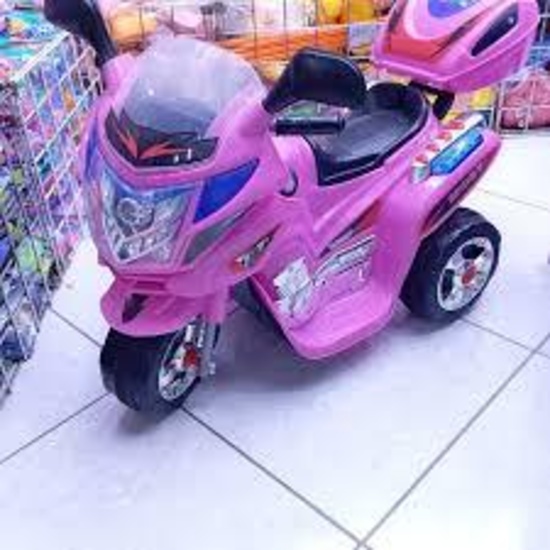Rechargeable Pink Ride On Motorcycle for Kids - 6V Battery Powered