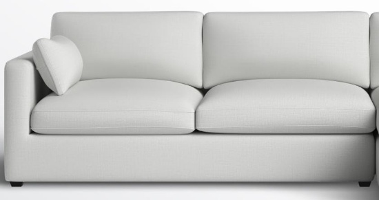 Jody 1-Piece Upholstered Sectional - White #KFF2108-sectional-B1360-1