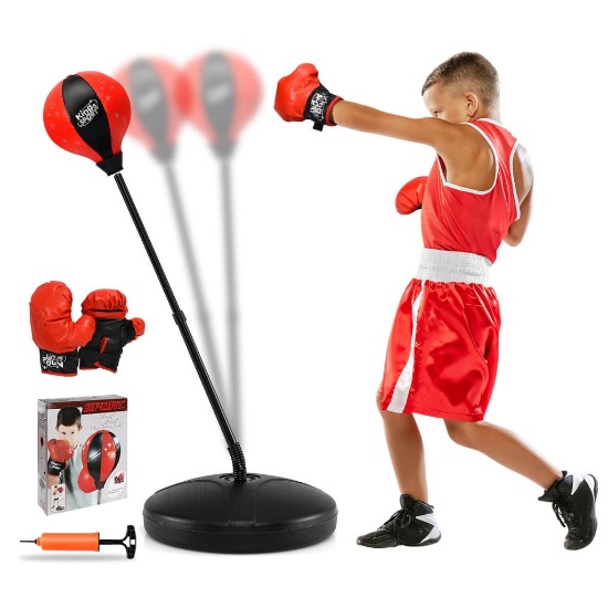 Costway Kids Punching Speed Ball Toy Set