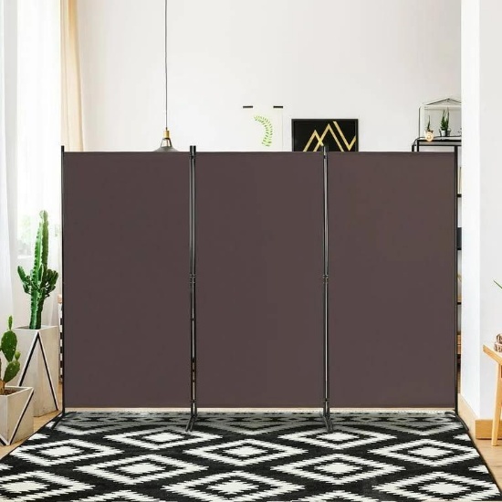 Costway 3-Panel Room Divider Folding Privacy Partition Screen for Office Room