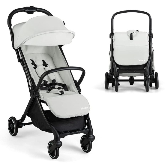 INFANS Lightweight Baby Stroller Compact Stroller - Black