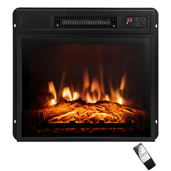 58 in. TV Stand for Flat Screen Up to 65 in. TV with 18 in. Electric Fireplace Heater 1400W 5000BTU
