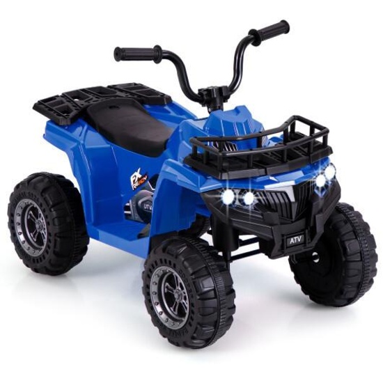6V Kids Ride on Electric ATV with LED Headlights & MP3 Player - Blue