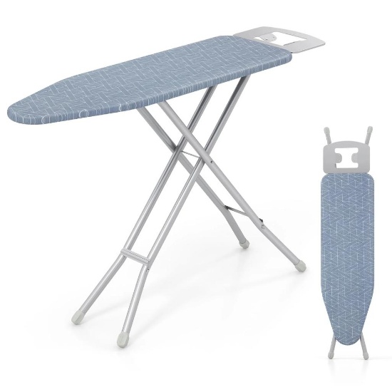 Ironing Board with Iron Rest, 48'' x 13.5'' Carbon Steel