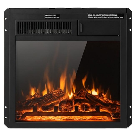 6.5" Black Electric Fireplace Insert