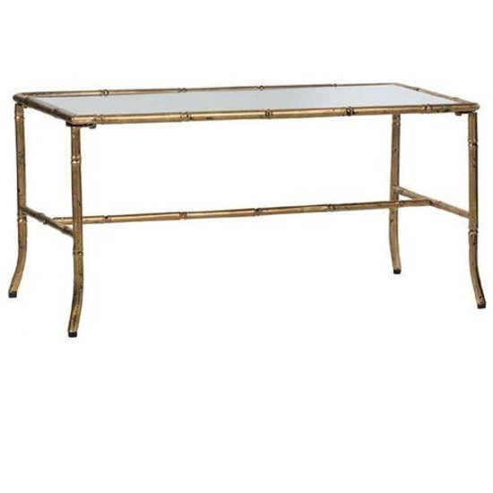 Antique Gold Coffee Table, 36" X 16.7" inch