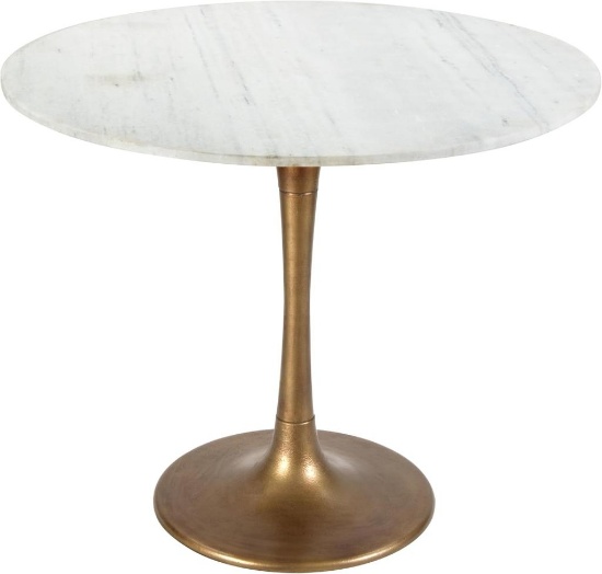 Zuo Modern Fullerton Dining Table White & Gold #101842B
