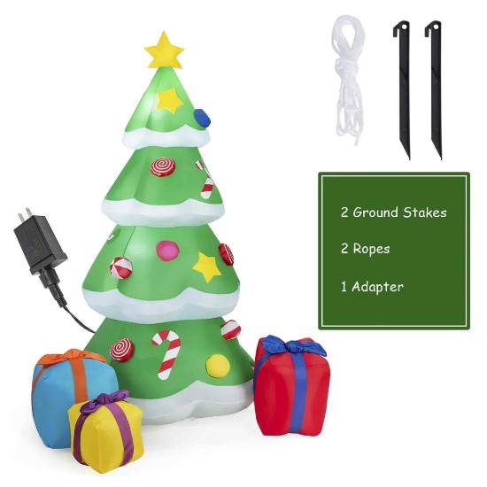 Costway Inflatable Christmas Tree with 3 Gift Wrapped Boxes