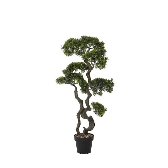 Vintage Home 37-in Black Silk Artificial Bonsai Plant