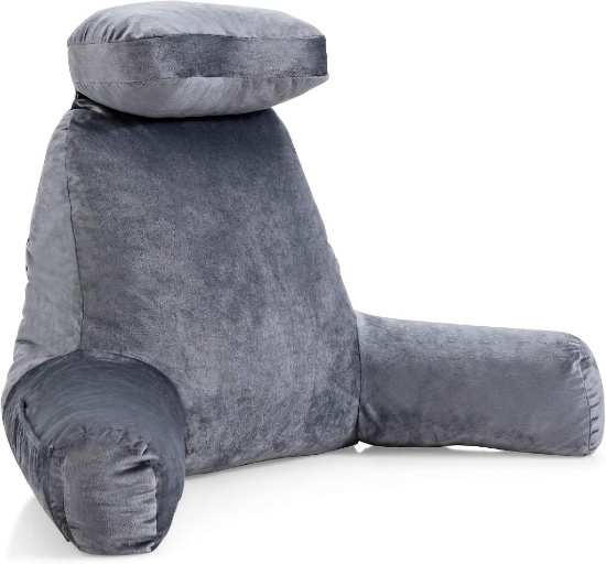 COSTWAY Extra Large Reading Pillow - Grey