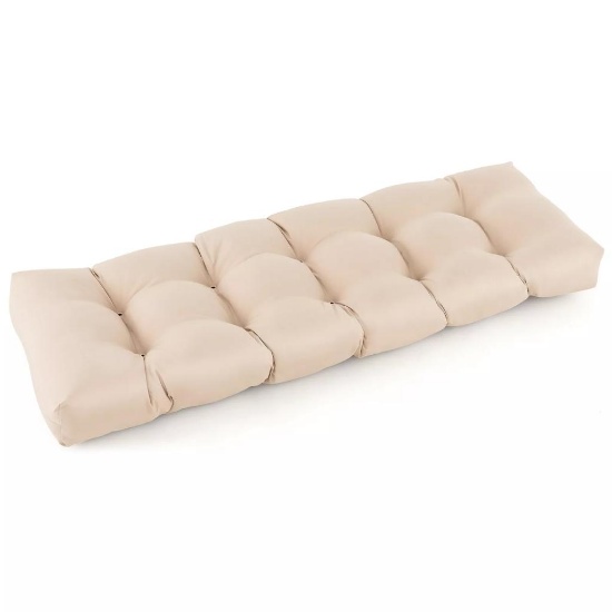 Outdoor Indoor Bench Cushion Patio Chair Cushion 52" x 19.5" x 6" Beige