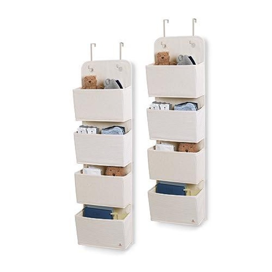 Delta Children GAP babyGap 2-Pack Over The Door Storage Organizer With 4 Pockets, Tan