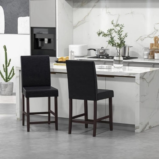 Costway 25inch Counter Height Set of 2 Bar Stools
