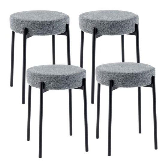 Upholstered Kitchen Bar Stools with Cushion - Set of 4