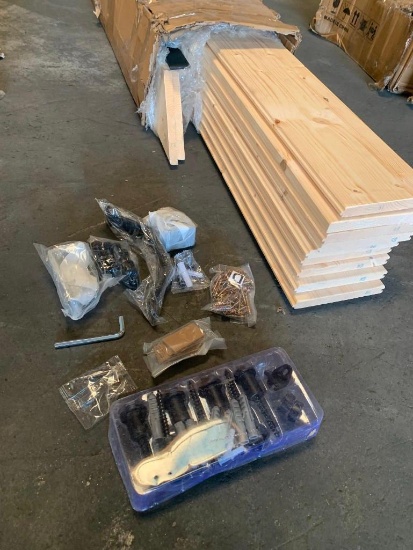 Solid Wood Paneling Barn Door with Installation Hardware Kit