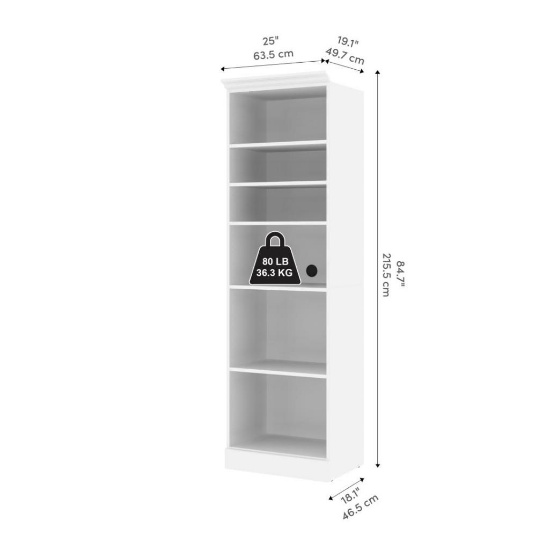 25W Closet Organizer (BOX 1 OF 2) Incomplete