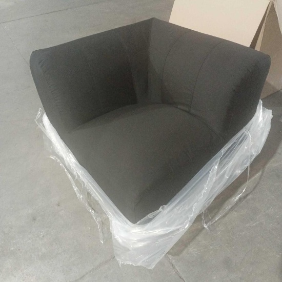 Praia Patio Upholstered Corner Sofa Chair - Black