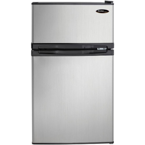 Danby 3.1 Cu. Ft. 2 Door Compact Refrigerator, Steel #DCR031B1BSLDD