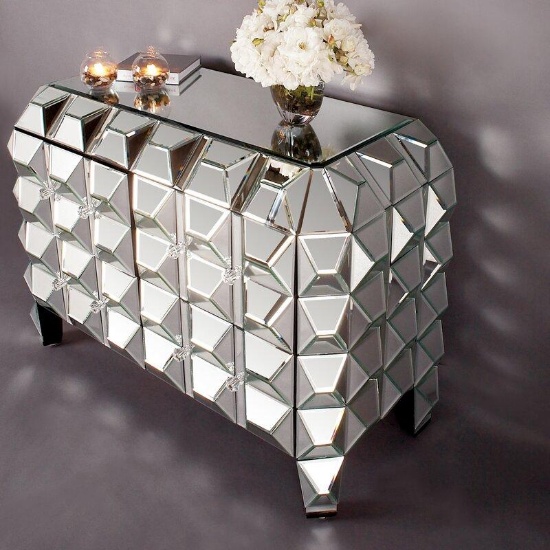 Legault 2 Door Mirrored Accent Cabinet