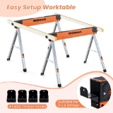 Goplus Portable/Foldable Saw Horses, 2 Pack, 2200 LBS Capacity