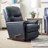 Aries Leather Match Rocking Recliner - Black