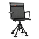 Costway Folding Swivel Patio Chair with 4 Adjustable Leg