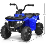 6V Battery Powered Kids Electric Ride on ATV - Blue
