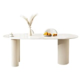 Creamy Roman Column Legs for Tabletop (Tabletop Not Included)