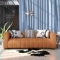 Canale Full-Grain Genuine Italian Leather Tufted Sofa - 26.5'' H X 37.5'' D