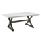 Picket House Furnishings Landon Marble Top Dining Table in White