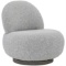 Generously plump curves craft Swivel Chair