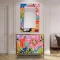 Empire Art Direct Secret Garden Floral II Cabinet Console Table on Beveled Art Glass